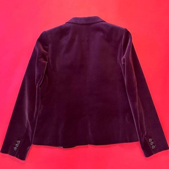 Preppy Purple Velvet Schoolboy Blazer by J.Crew, Size S - Picture 6 of 9